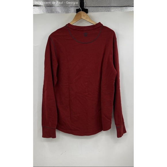 Timberland Red Pullover Knit 100% Cotton Sweater Men's M Outdoor Inspired - Picture 5 of 7